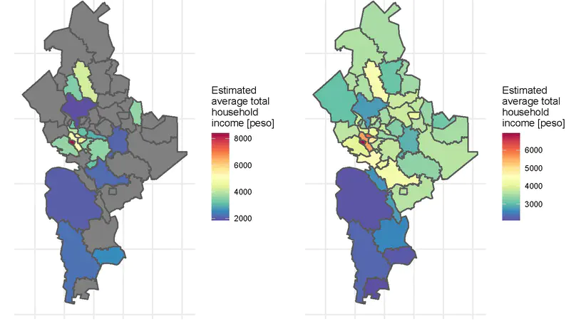 Flexible domain prediction using mixed effects random forests